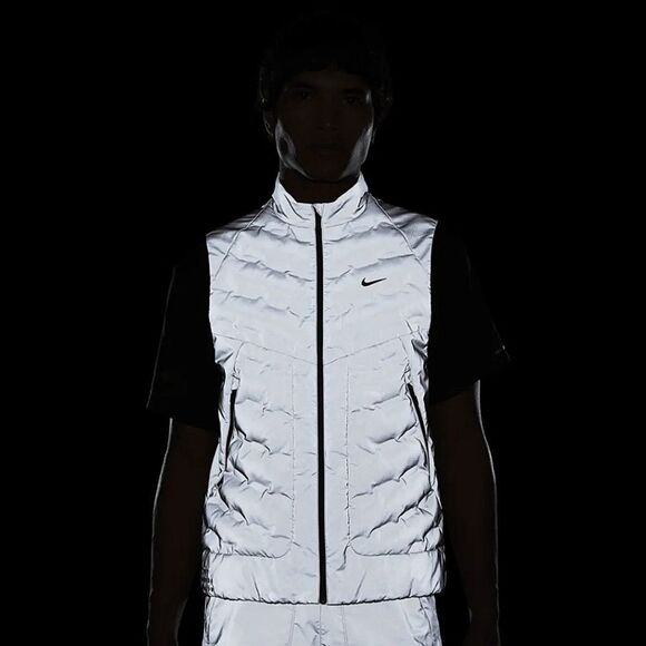 Nike Therma-Fit ADV Reflective Silver Running Division Vest Men's XL FZ1131-035 - Picture 1 of 16